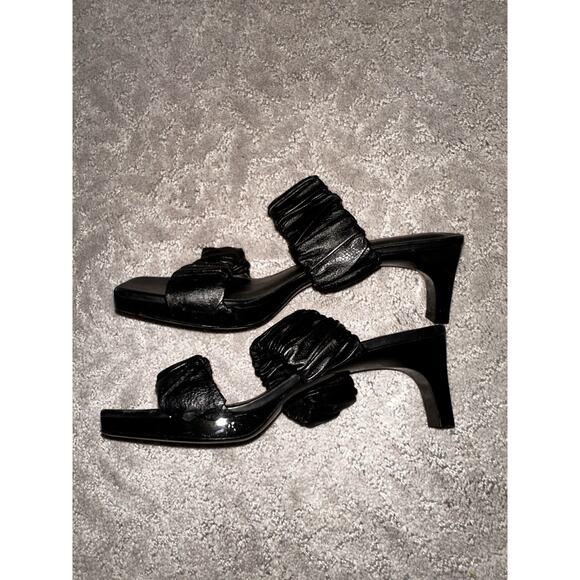 Cult Gaia MINA Black Leather Slip On Sandals EU 38/US 7.5-8 EUC - Picture 4 of 7